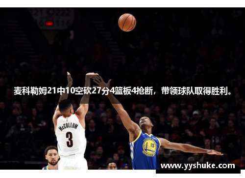 麦科勒姆21中10空砍27分4篮板4抢断，带领球队取得胜利。